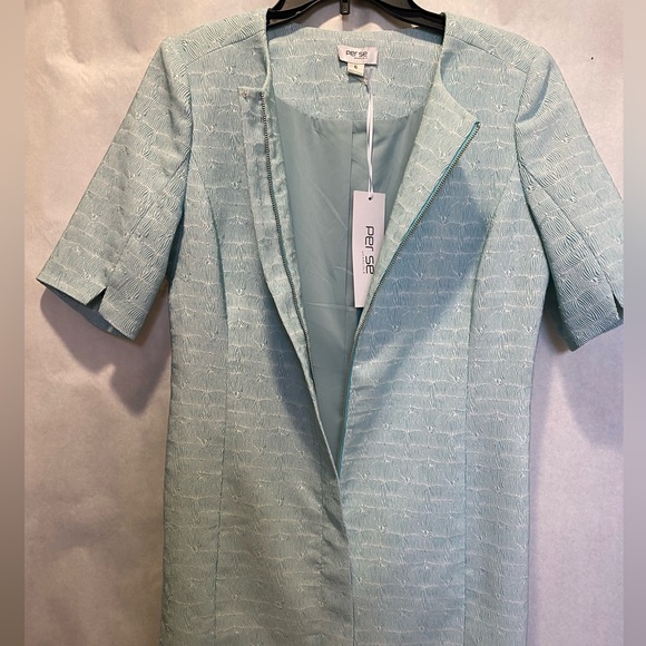 Per Se by Carlisle Bethesda Textured Midi Dress Light Mint Size 6 NWT - Picture 6 of 9